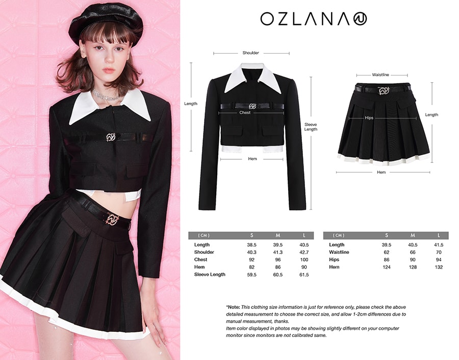【中国直邮】OZLANA LOGO带饰骑士西装 S 发货需3-7工作日