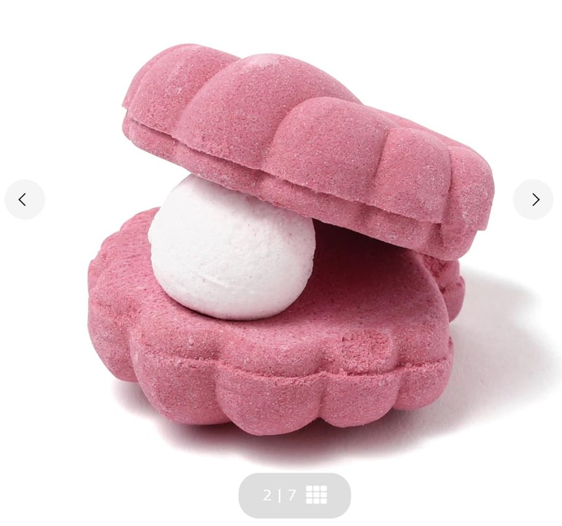 【日本直郵】日本FRANCFRANC 限定款 貝殼沐浴球 深粉紅色 1個裝 草莓口味