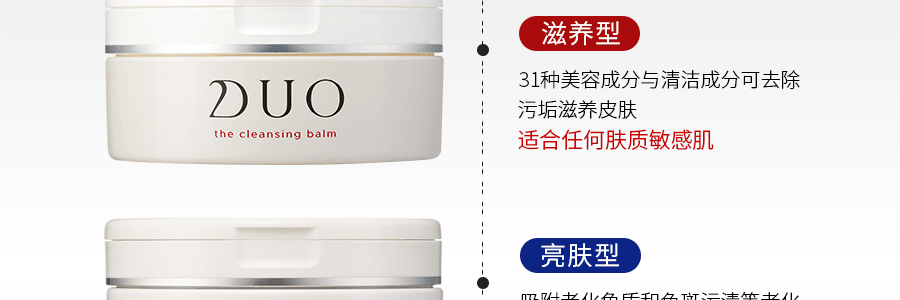 日本DUO 藥妝天然美白卸妝膏 深層清潔卸養5合1 眼唇潔面去角質保濕提亮抗氧化 藍色透亮款 附挖匙 90g