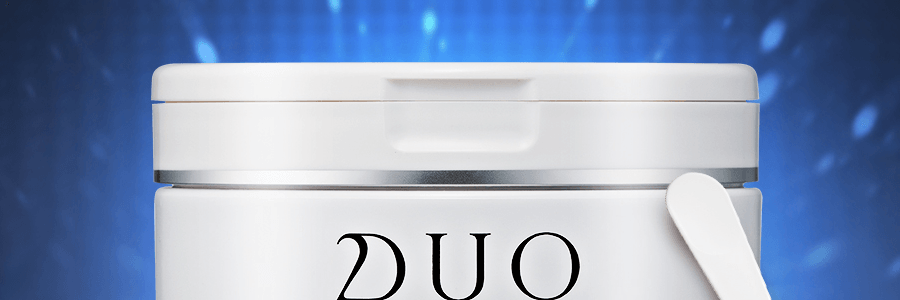 日本DUO 药妆天然美白卸妆膏 深层清洁卸养5合1 眼唇洁面去角质保湿提亮抗氧化 蓝色透亮款 附挖勺 90g