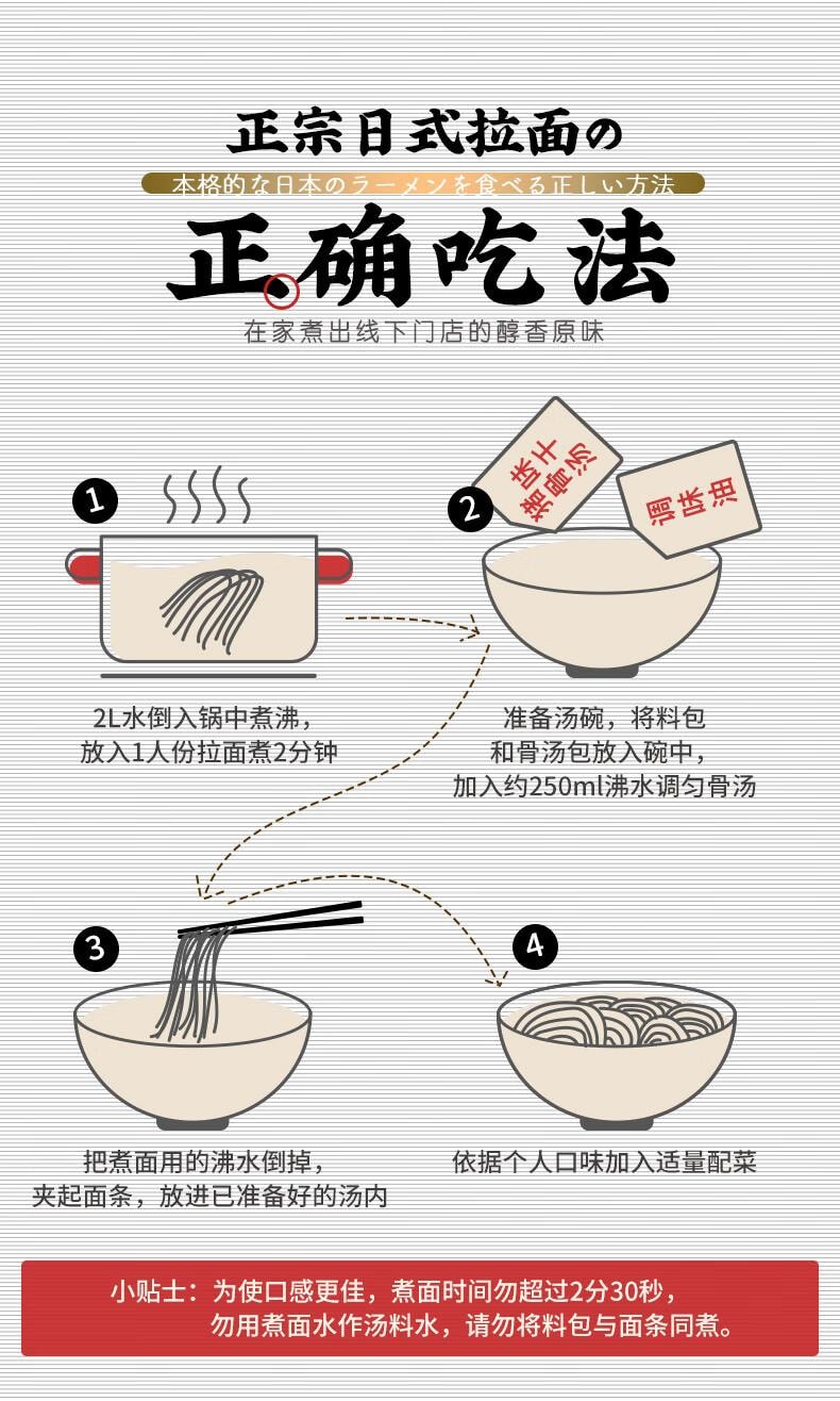 【中國直郵】味千拉麵兒童豬豬骨湯日式拉麵230g(2人份含料包)速食方便麵 掛麵麵條麵食