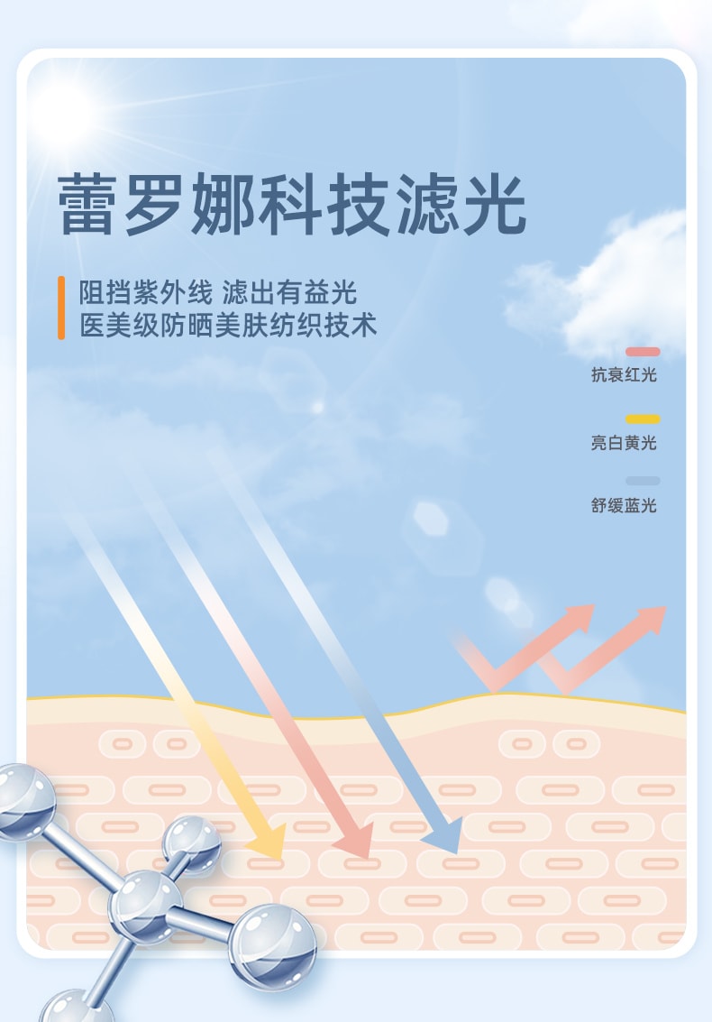 【中國直郵】VVC 防曬服沙灘外套護臉長款 冰河白