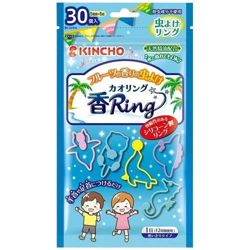 【日本直郵】KINCHO 金鳥 兒童驅蟲驅蚊手環 12小時持續驅蟲 水果香味 30個入