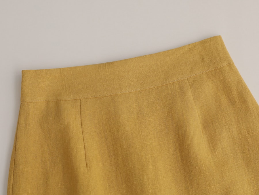 【韩国直邮】CHERRYKOKO 直筒设计修身高腰纯色长裙 黄色 s