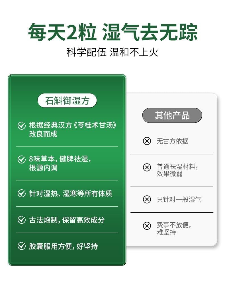【中国直邮】 莱特维健 石斛御湿方胶囊60粒/盒 祛濕消湿调理水肿草本祛湿丸