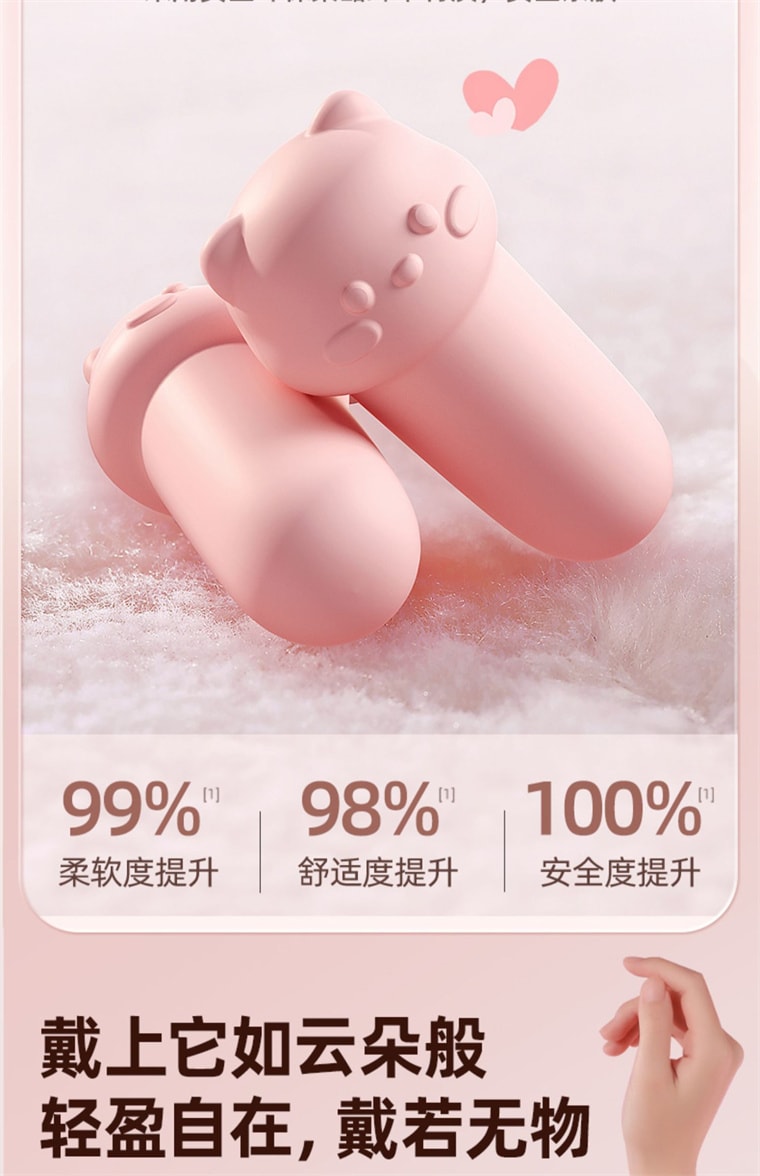 【中国直邮】 困困鸭 猫咪隔音耳塞 超级隔音 睡觉专用 睡眠神器 静音降噪 学生-紫色猫爪款  6枚装*|预计到达时间3-4周