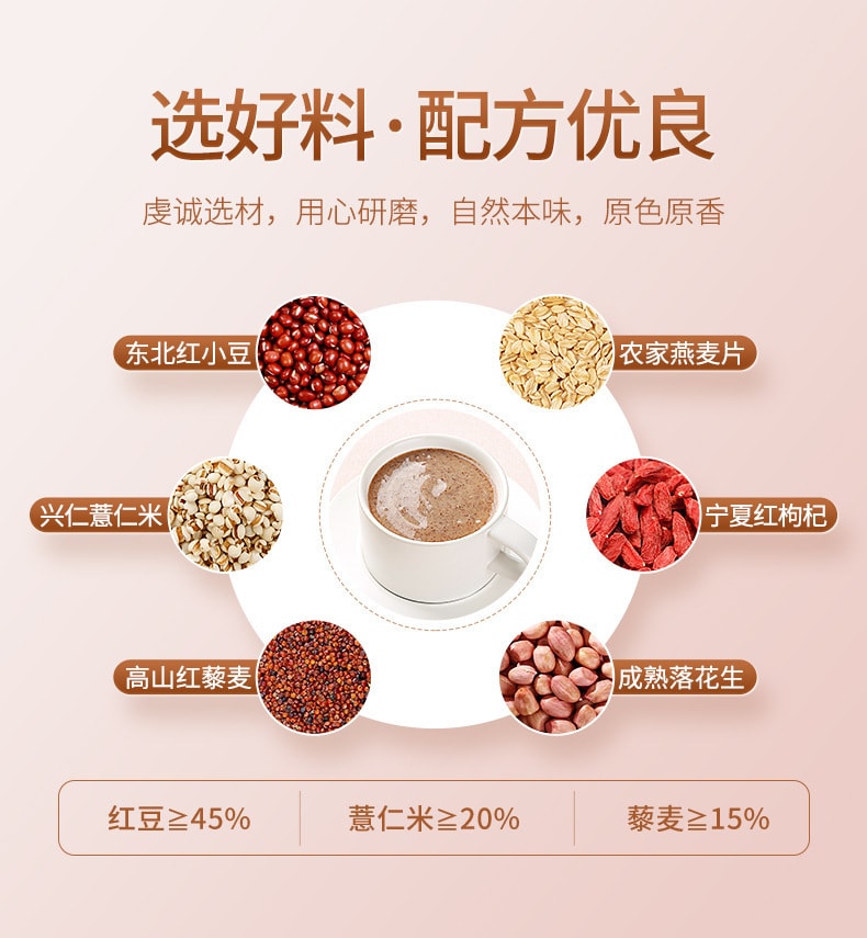 中國 杞里香 紅豆薏米藜麥粉 300克 (30g* 10 包) 五穀粗糧薏仁去濕氣消水腫早餐代餐粉