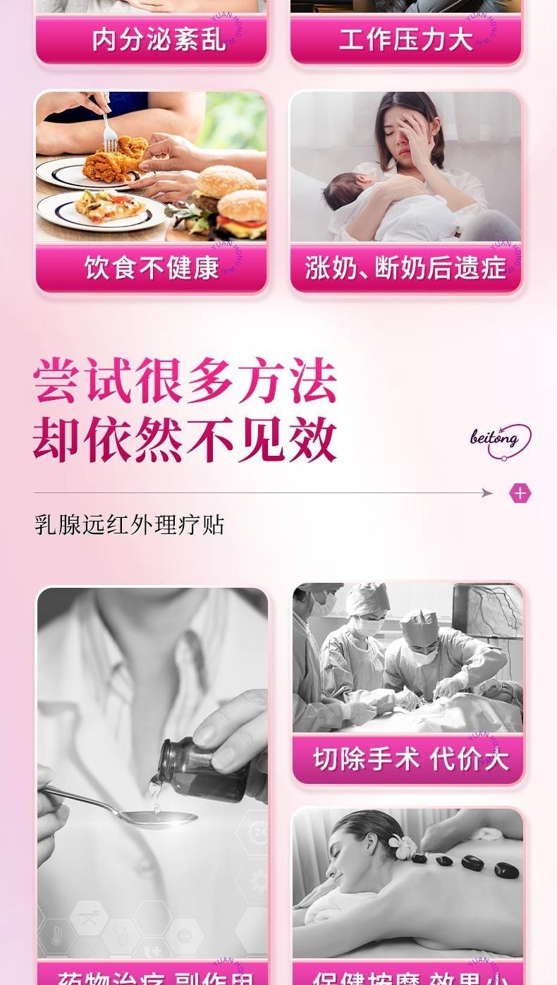 【中国直邮】 北京同仁堂 乳腺远红外理疗贴8贴/盒