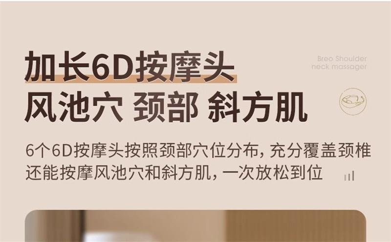 【中国直邮】 倍轻松 肩颈按摩仪揉捏斜方肌颈椎按摩器脖子N5mini 1台
