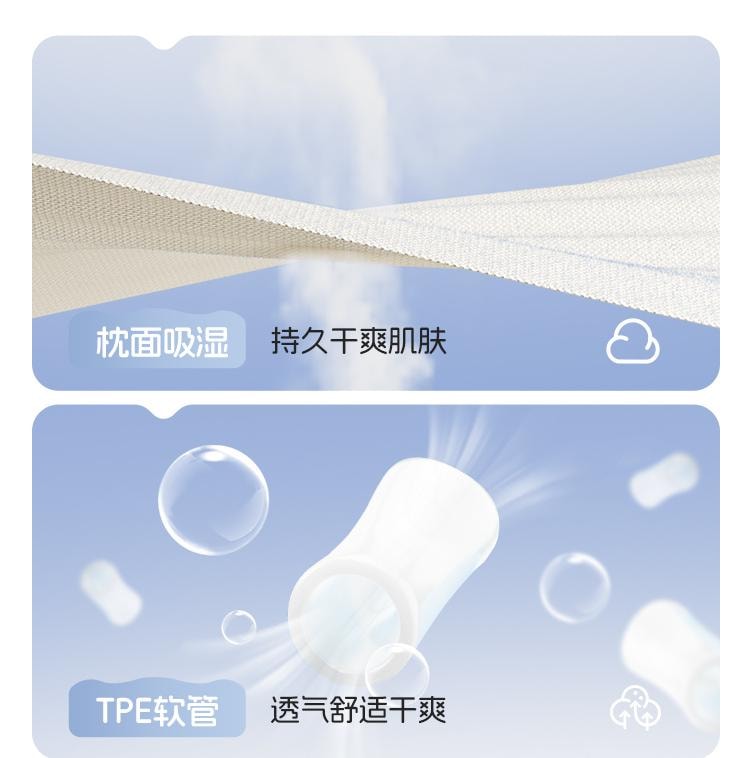 【中國直郵】 婧麒 兒童太空分區枕護頸專用嬰幼寶寶3歲至8歲枕頭藍色