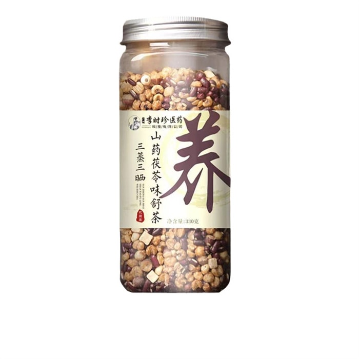 【中國直郵】 湖北李時珍 山藥茯苓茶 寧心安神 健脾益精 330克/罐