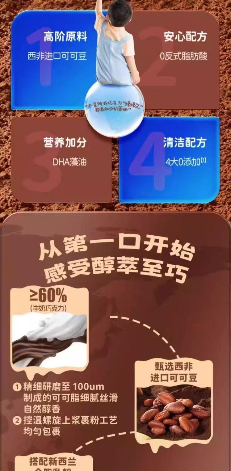  小鹿藍藍 DHA藻油巧克力綿綿豆 零蔗糖 零添加 純可可髒髒包棉花糖 濃鬱軟糯 72克