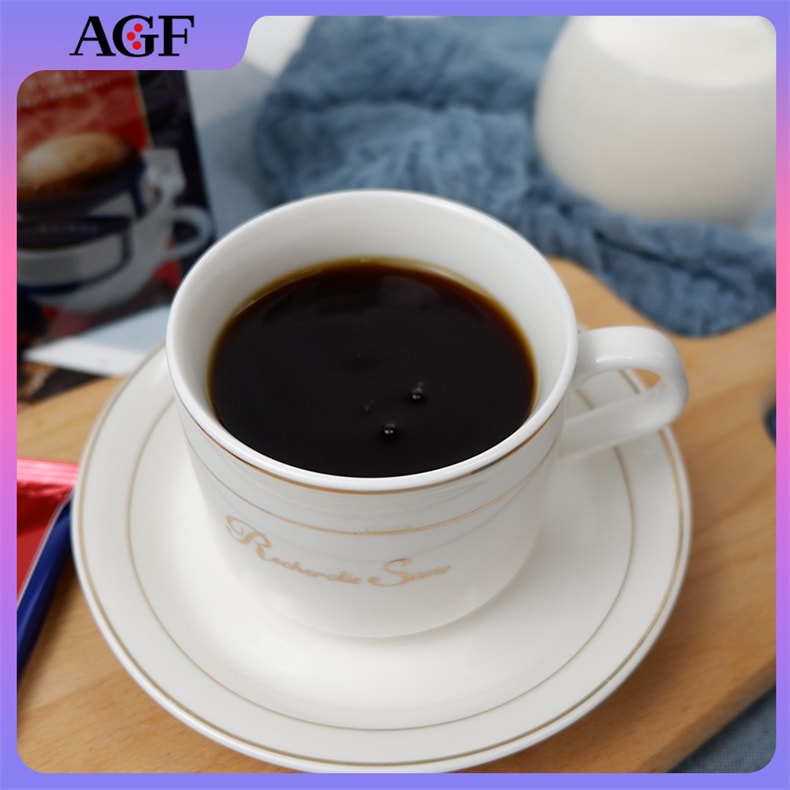 【日本直邮】AGF 挂耳速溶咖啡 手冲滤袋 特制款 中深度烘焙 浓郁风味 8包入 蓝色