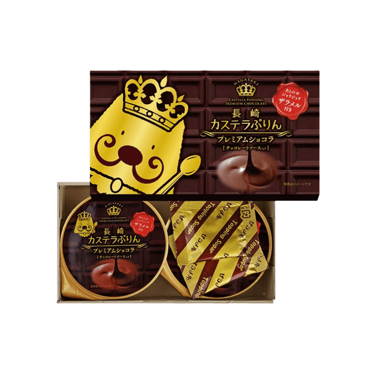 Japon Nagasaki Shinsendo Pudding classique saveur chocolat noir 82g x 2 pièces