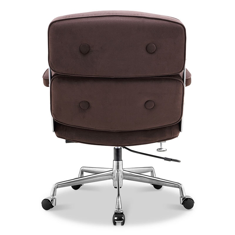 【美国现货】LUXMOD 罗宾椅 棕色绒布+烟灰色椅身 西皮 单人位