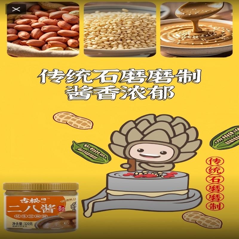 【中國直郵】 古松老北京二八醬芝麻醬純家用熱乾面拌麵醬涼拌麻辣燙火鍋蘸料專用調味醬料二八醬320g