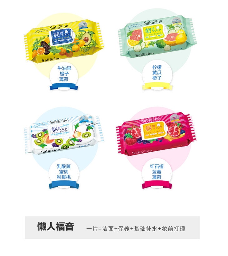 日本BCL SABORINO早安面膜 奇異果酸奶限定美白款 28枚入