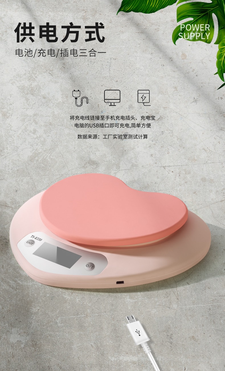 【中国直邮】鑫友  厨房秤电子秤微型家用厨房秤精准克称烘焙秤   0.1g/2kg 充电款