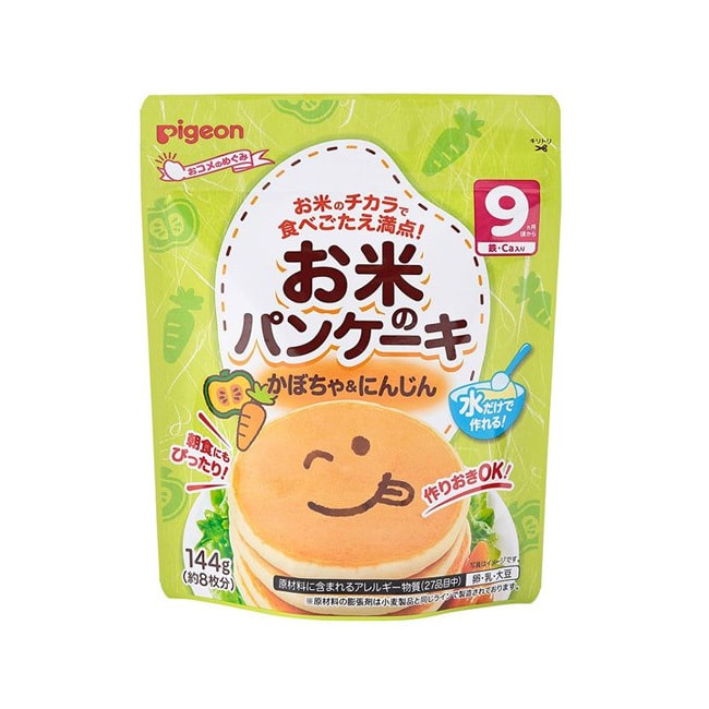 【日本直效郵件】PIGEON貝親  9月+寶寶輔食 鬆餅粉蛋糕粉 含鈣鐵 南瓜紅蘿蔔口味 144g