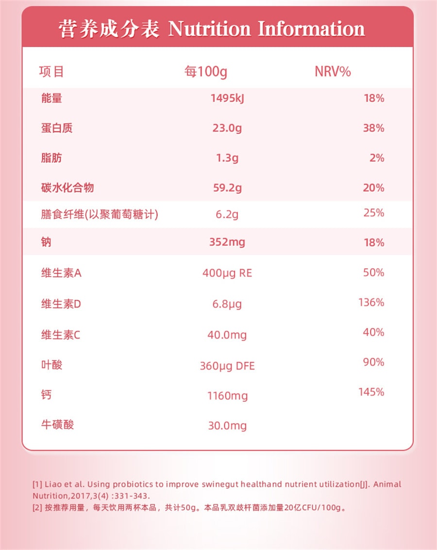【中國直郵】蒙牛 小蠻腰果蔬酵素脫脂益生菌葉酸女士奶粉營養獨立包裝 400g/盒