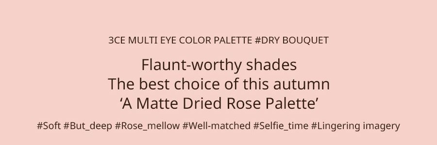 韓國3CE MOOD RECIPE 9色多功能眼影盤 #DRY BOUQUET乾枯玫瑰盤 浪姐同款