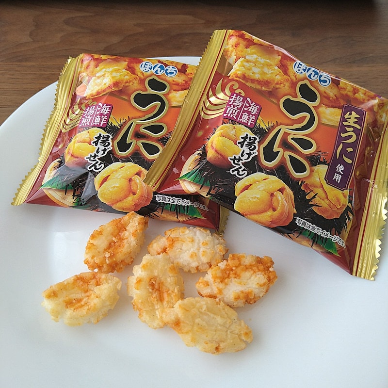 【日本直郵】 日本HONCHI 日本傳統與菓子 海膽米果粒 6袋裝