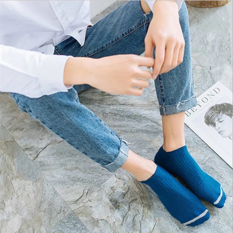 Japanese plain cotton socks - ten colors/ ten pairs included/
