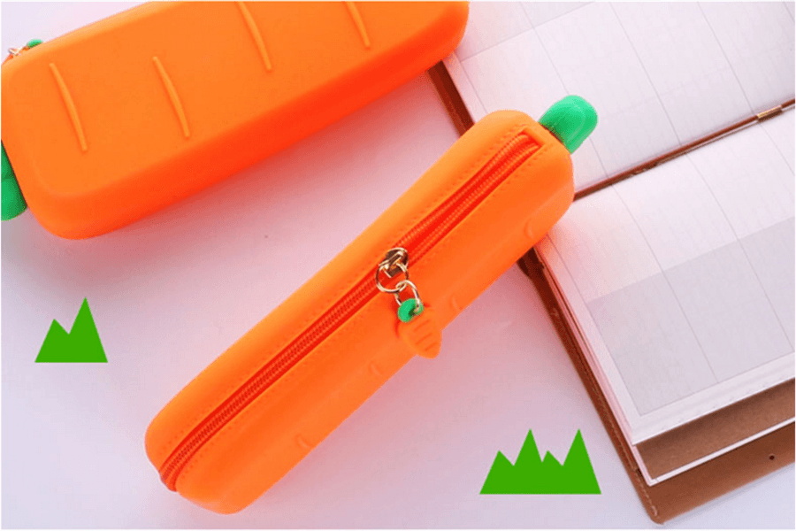 Carrot Molding Plush Pencil Case YZ5230 Pack of 2PCS 