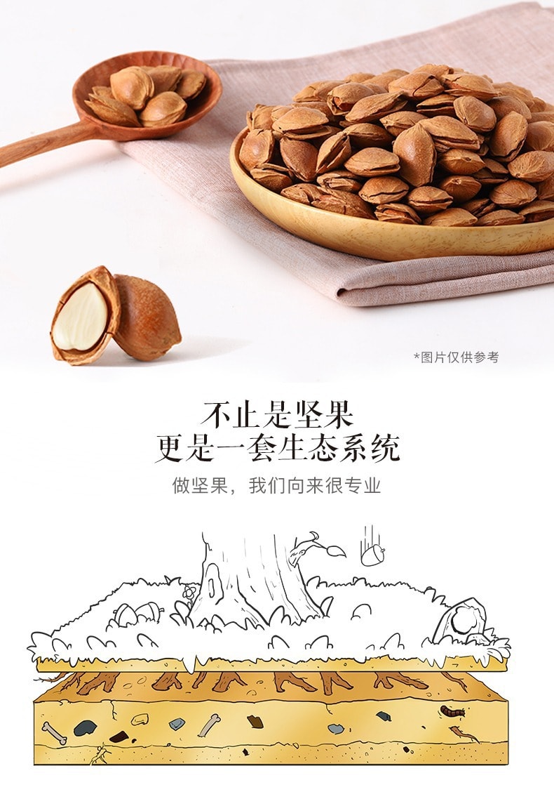 【中国直邮】三只松鼠 小白杏核 白果新鲜银杏果每日坚果干果奶香味 160g/袋