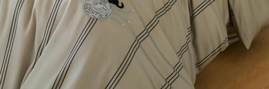 THE BEAST野兽派 都市野兽 黑豹天丝印花床品四件套六尺床单款 220*240cm, 水滴蓝