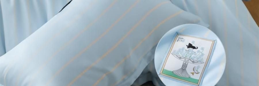 THE BEAST野兽派 都市野兽 黑豹天丝印花床品四件套六尺床单款 220*240cm, 水滴蓝