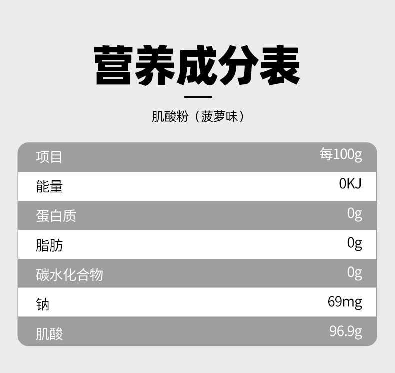 【中国直邮】北京同仁堂  肌酸粉增肌粉营养强化补充健身运动营养肌酸粉耐力爆发蛋白粉    300g/罐