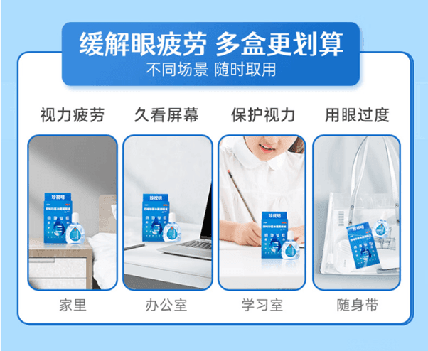 【中国直邮】珍视明 四味珍层冰硼滴眼液 眼药水 适用于眼干眼涩 视力模糊 干眼症 假性近视 15ml/盒