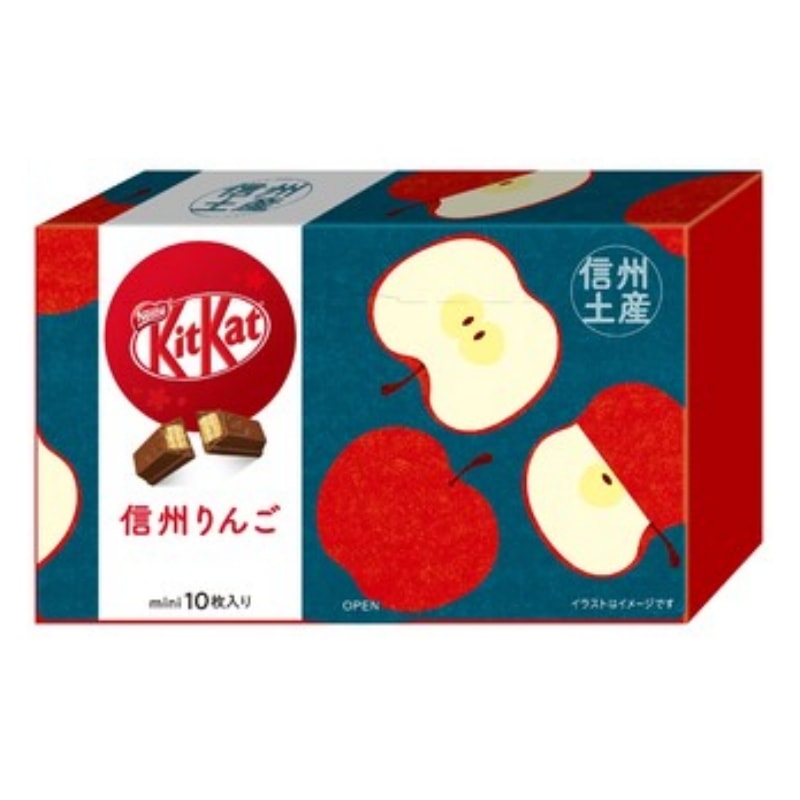 【日本直邮】 KIT KAT地域限定 信州限定 苹果味巧克力威化 10枚装