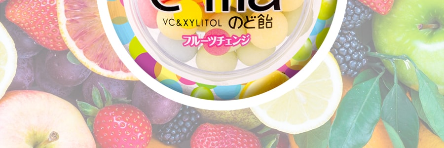 日本UHA悠哈 味觉糖 维C木糖醇爽喉糖 什锦水果味 33g