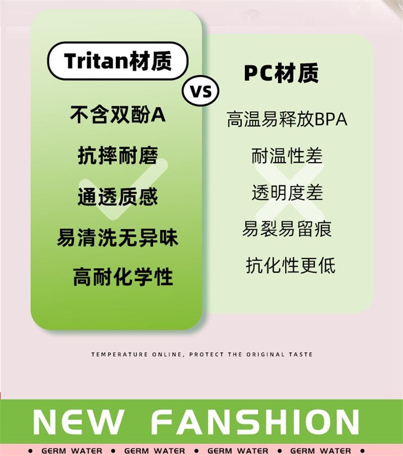 【中国直邮】 格沵 可口可乐咖啡杯高颜值塑料吸管水杯 仙雾绿 375ml 1个装