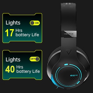Edifier 漫步者 G5BT 蓝牙游戏耳机带麦克风的头戴式有线耳机(黑色)