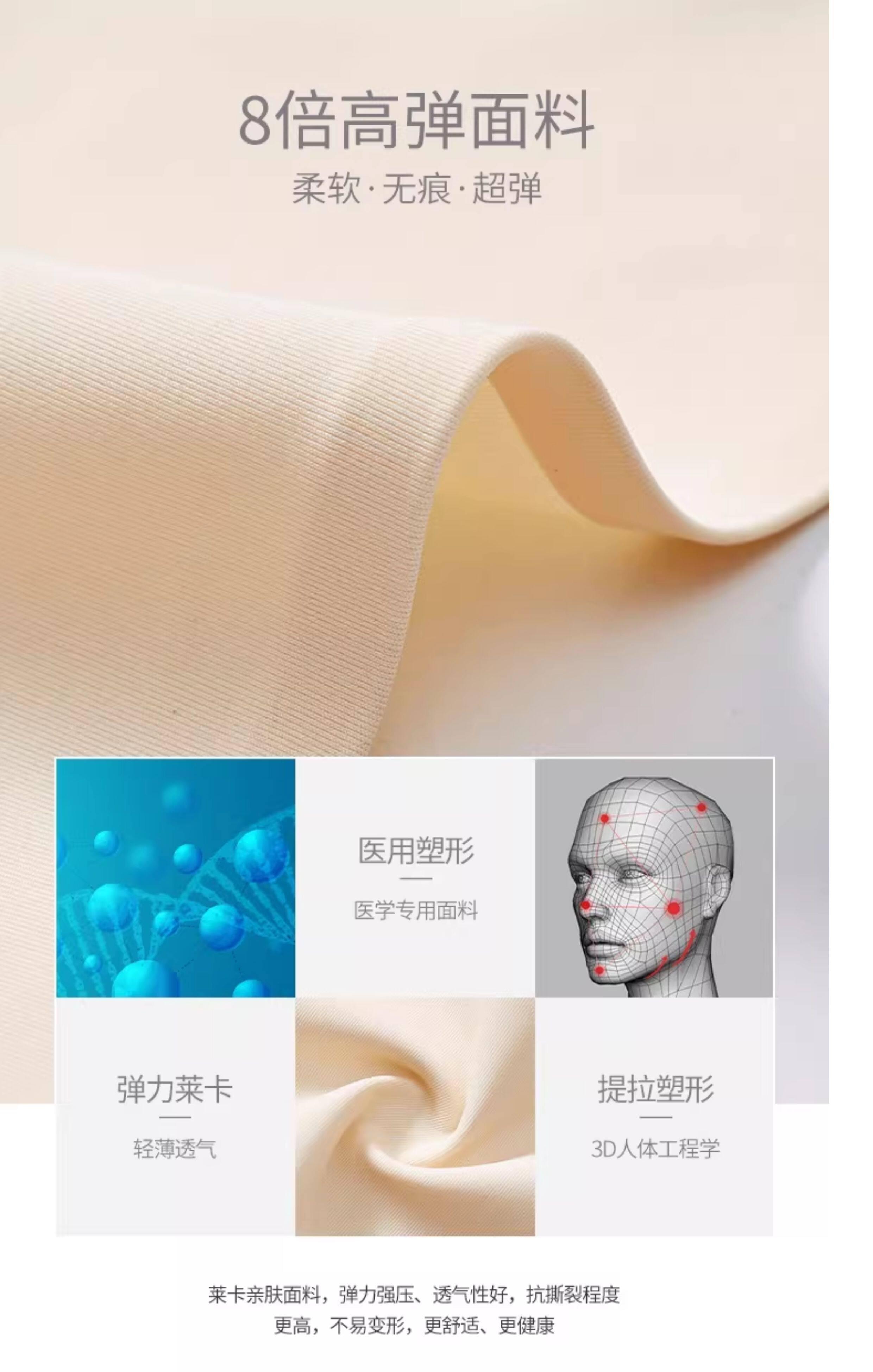【中国直邮】 TIMESWOOD 去法令纹绷带 肤色款M/个 透气弹力 收紧下巴 V脸美容