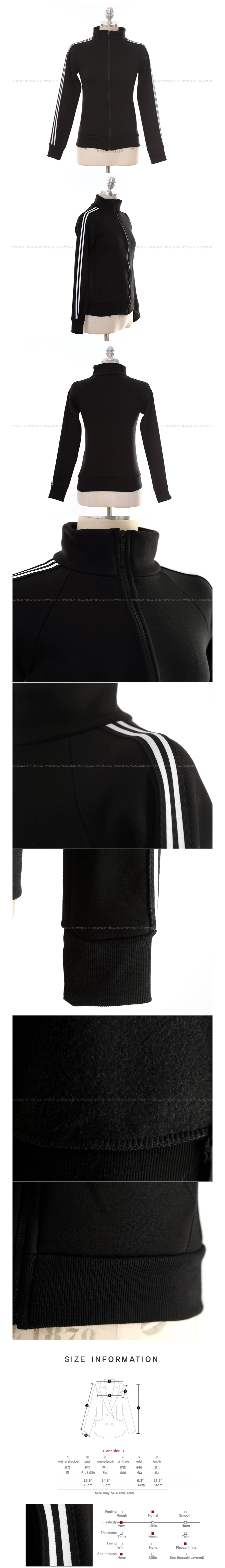 韩国正品 MAGZERO 边条纹运动夹克+裙子两件套 #黑色 均码(S-M) [免费配送]