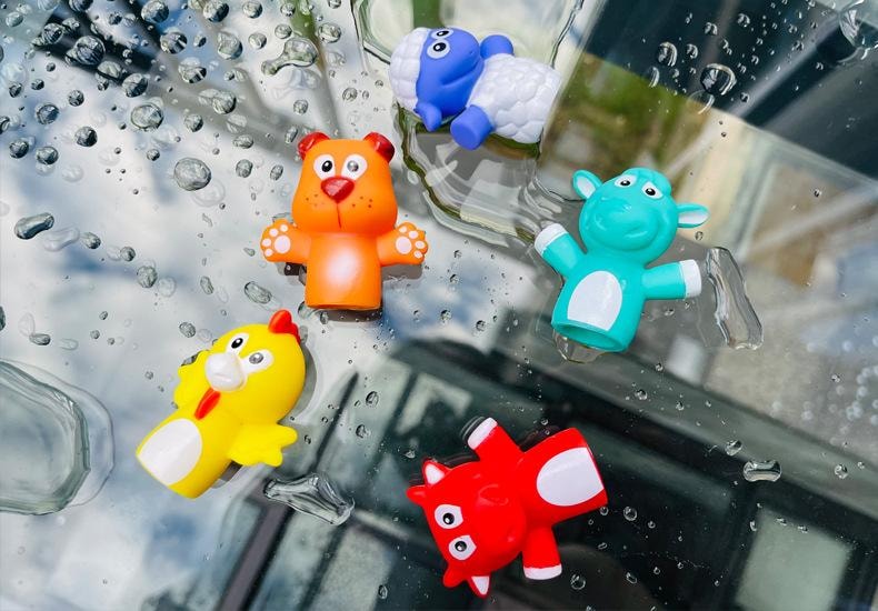 【中国直邮】 FOXTAIL 早教手指玩偶 讲故事 儿童 婴幼儿搪胶动物 摆件5只装*2份 -斑马款*|