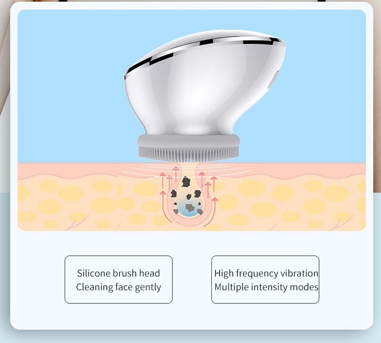 【潔膚嫩膚】KΛKUSΛN 去黑頭潔面溫感美容儀 白色 1件