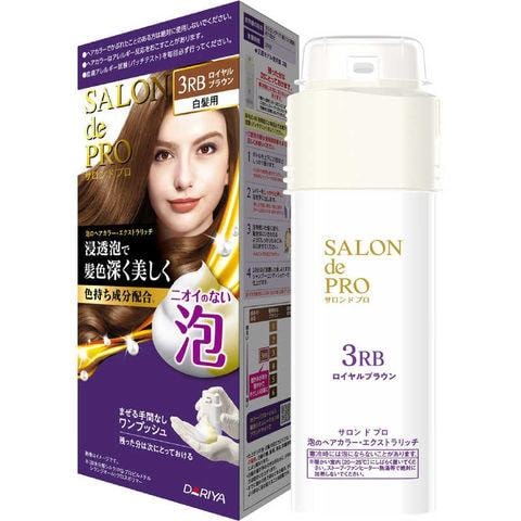 日本 DARIYA 塔麗雅 泡沫染髮劑 #白髮用 3RB號皇家棕色 100g