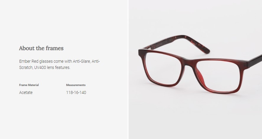 Digital Protection Eyeglasses: Ember - Red (DL75007 C3) - Lens Included