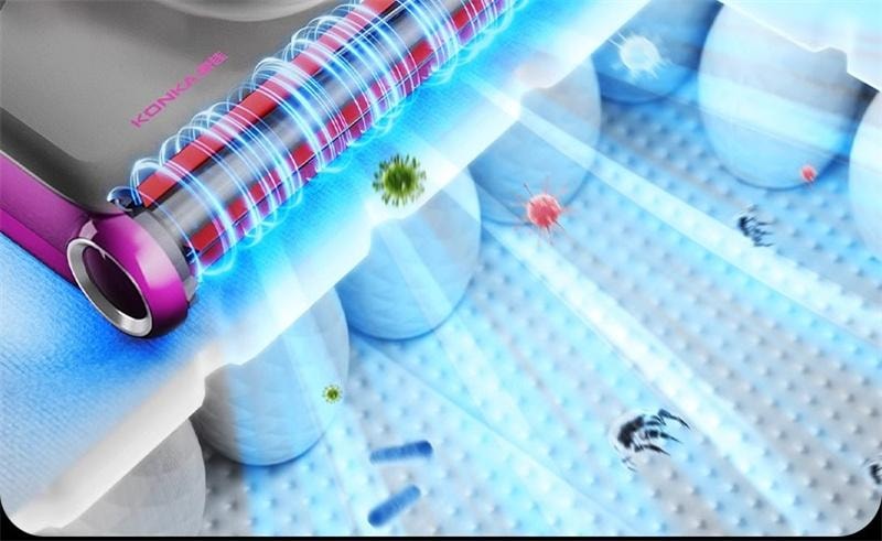 【中國直郵】 康佳 颶風無線除蟎儀床上紫外線殺菌機二合一 水銀灰+8濾芯