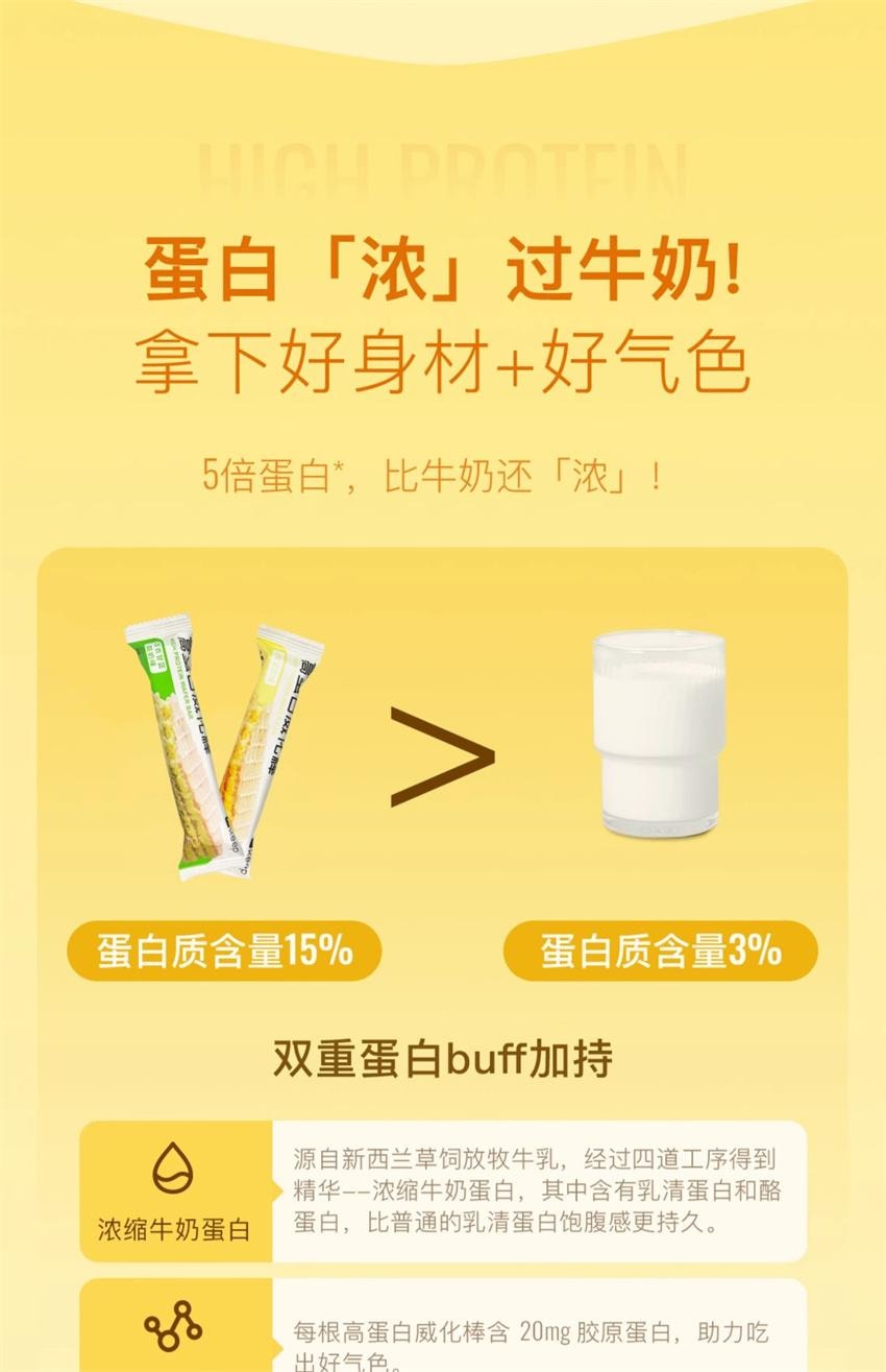 【中國直郵】 Keep 高蛋白威化棒 無蔗糖夾心餅乾 代餐低卡 營養飽腹 香草味156g/盒(健身愛好者必備)
