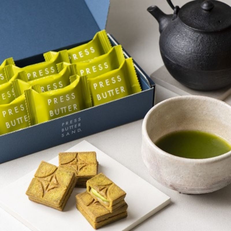 【日本直郵】日本 press butter sand 人氣伴手禮 宇治抹茶奶油夾心曲奇 9個裝