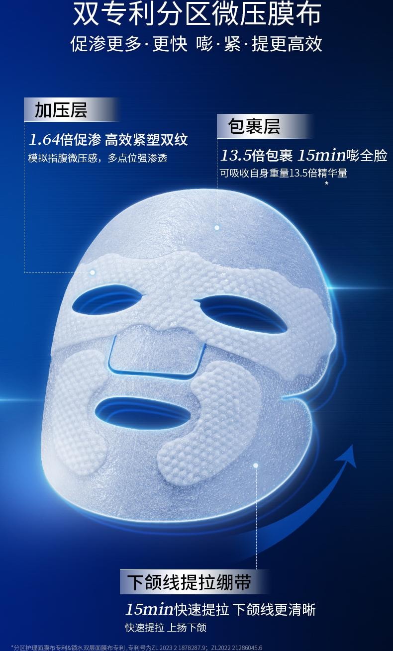 【玻尿酸之父】中國 PROF.LING凌博士新品研發凍凌抗皺淡紋提彈面膜5片 抖音好物