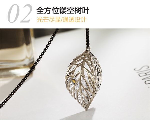Vivid Leaves Hollow Necklace Long Sweater Chain for Women Girls
