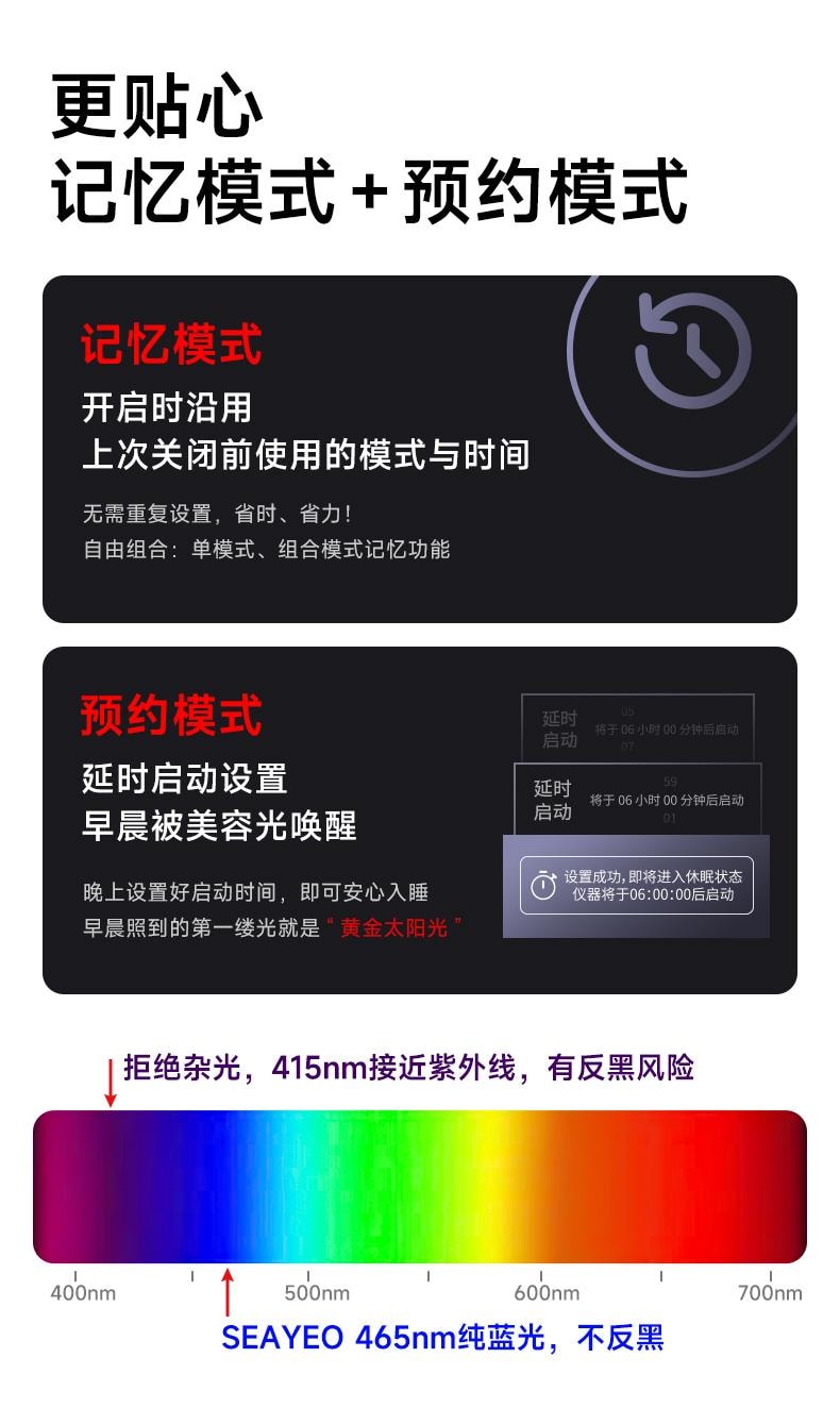  昔又 seayeoPRO款 祛痘焕白提亮嫩肤16大功能 全身可用大排灯修护红蓝光美容仪【李佳琦推荐】