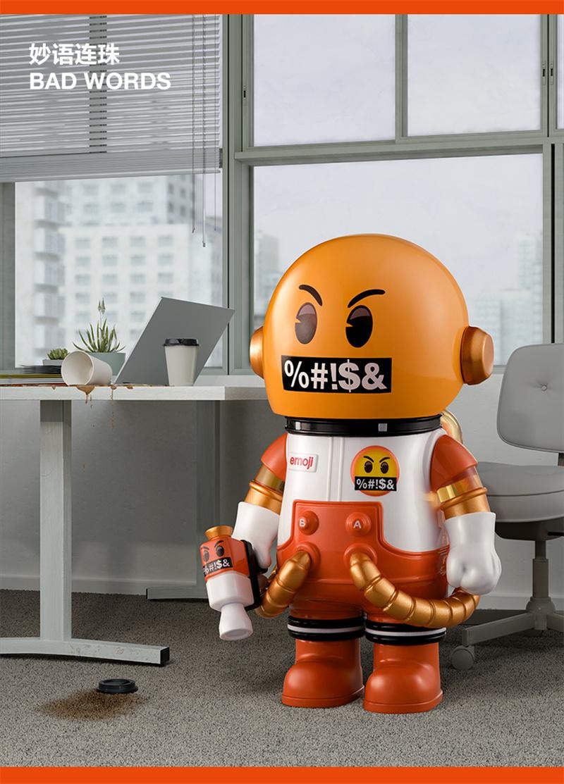 【中国直邮】 POP MART 泡泡玛特 MEGA SPACE MOLLY 100% × emoji™ 盲盒礼物 随机1个装